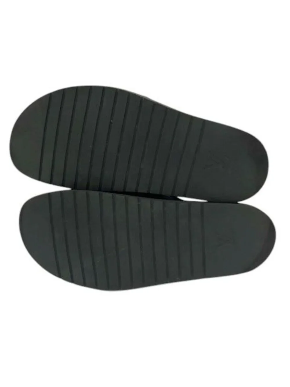 Louis Vuitton Line Mules Monogram Clog Sandals Logo 8 Black